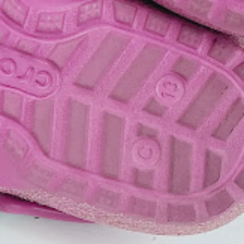 Crocs Girl's Pink Classic Lined Glitter Slip-On Casual Clogs Size‎ US 13